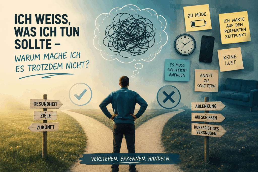 Symbolbild: Ich weiß, was ich tun sollte – warum mache ich es trotzdem nicht?