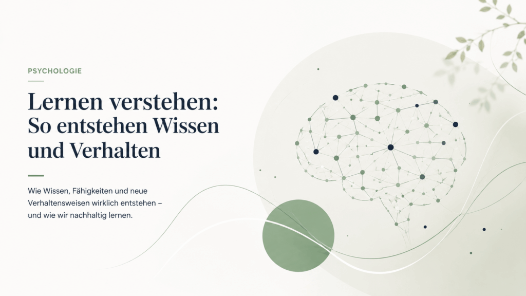 Grafik zeigt neuronale Verbindungen und Lernprozesse.